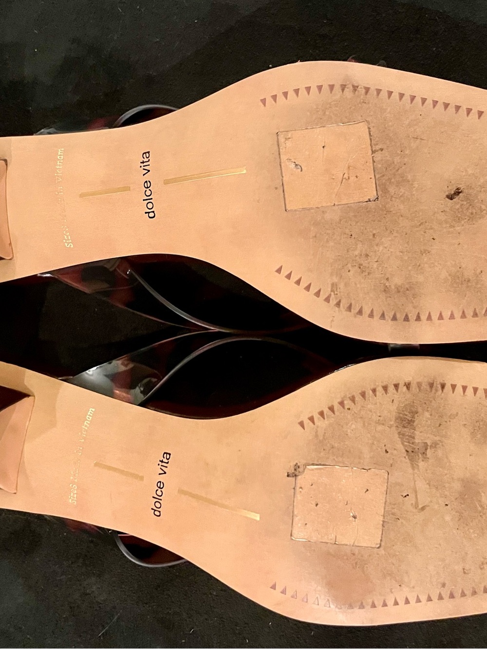 Dolce Vita Tortoiseshell Strap Brown Kitten-Heel Slip On - Picture 2 of 6